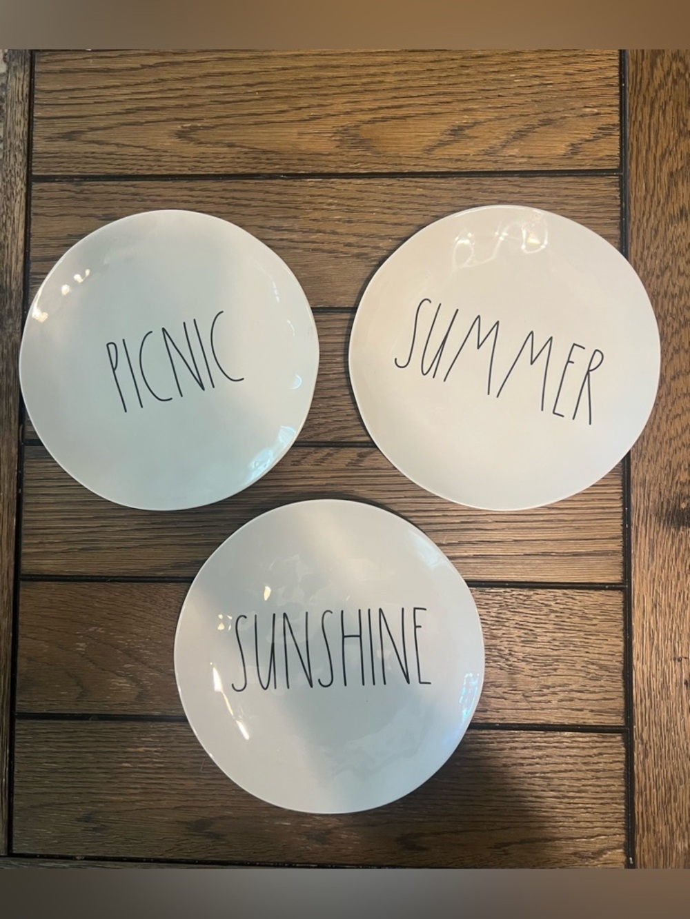Set of 3 Rae Dunn Ceramic Plates